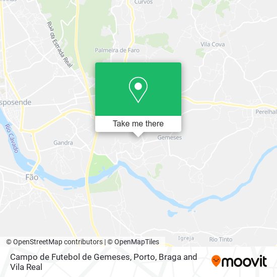 Campo de Futebol de Gemeses mapa