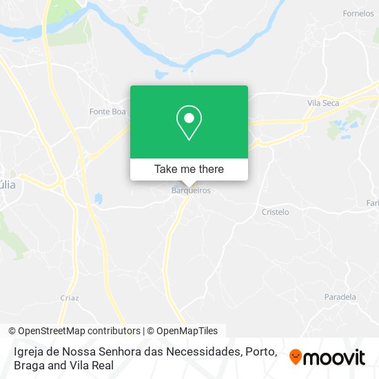 Igreja de Nossa Senhora das Necessidades mapa