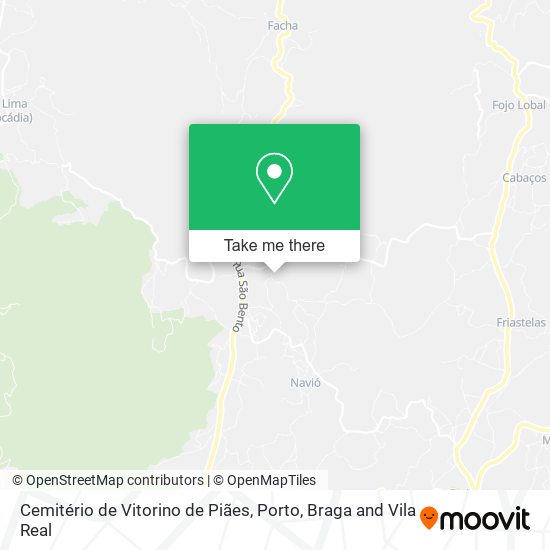 Cemitério de Vitorino de Piães map