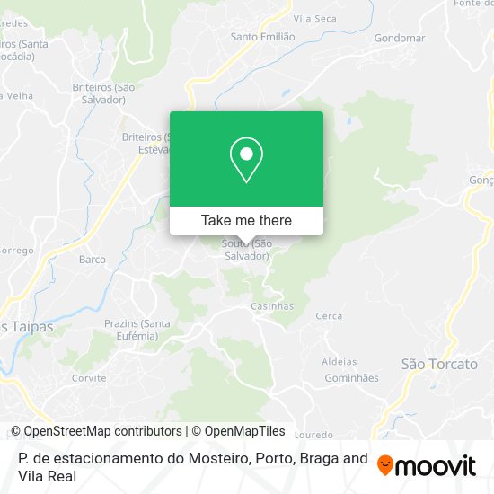 P. de estacionamento do Mosteiro map