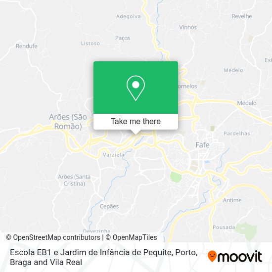 Escola EB1 e Jardim de Infância de Pequite mapa