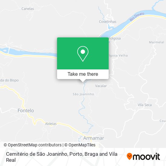 Cemitério de São Joaninho mapa