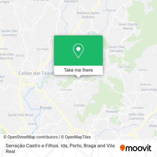 Serração Castro e Filhos. lda mapa