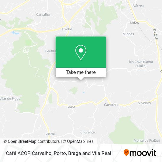 Café ACOP Carvalho mapa