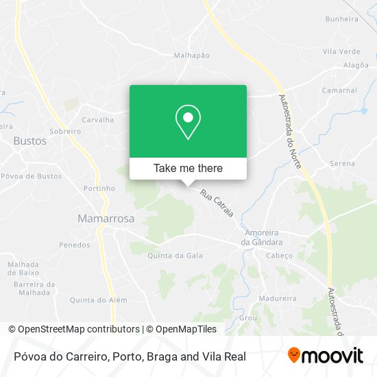 Póvoa do Carreiro mapa