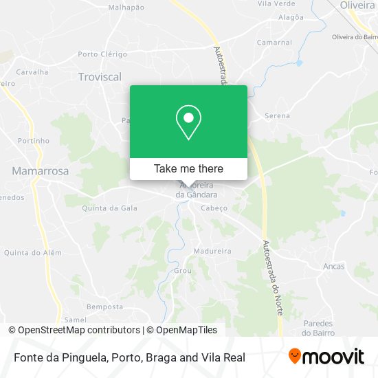 Fonte da Pinguela mapa