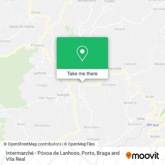 Intermarché - Póvoa de Lanhoso map