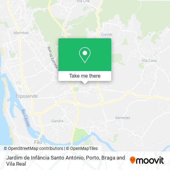 Jardim de Infância Santo António mapa