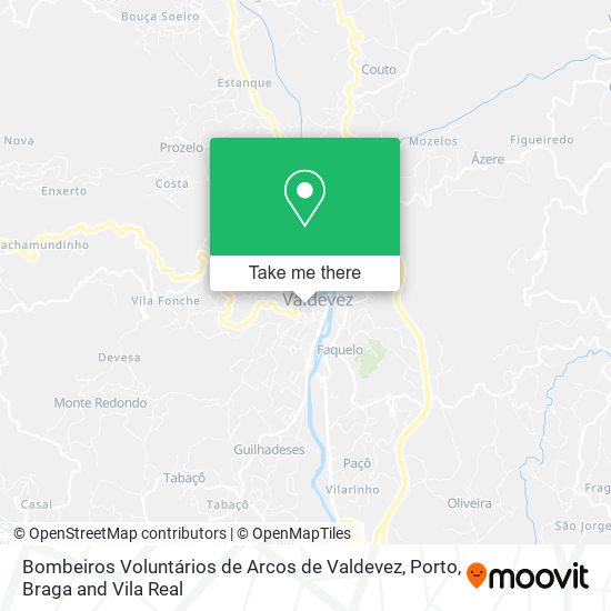 Bombeiros Voluntários de Arcos de Valdevez mapa
