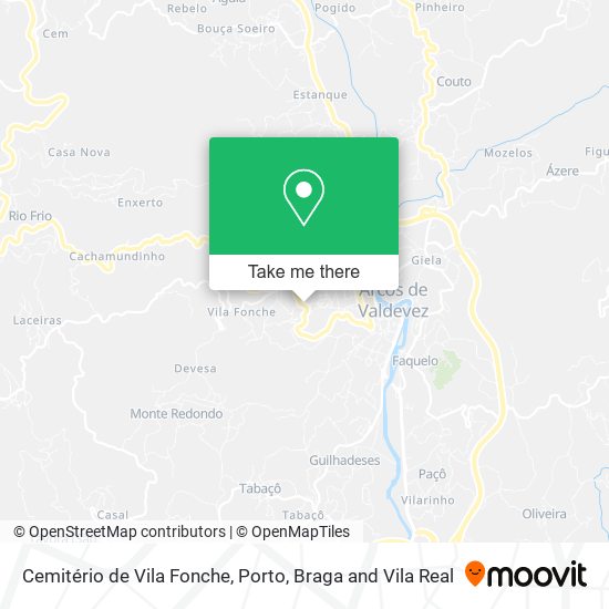 Cemitério de Vila Fonche mapa