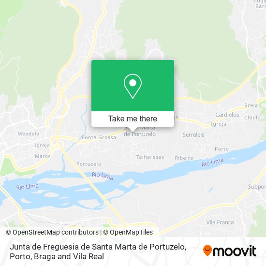 Junta de Freguesia de Santa Marta de Portuzelo map