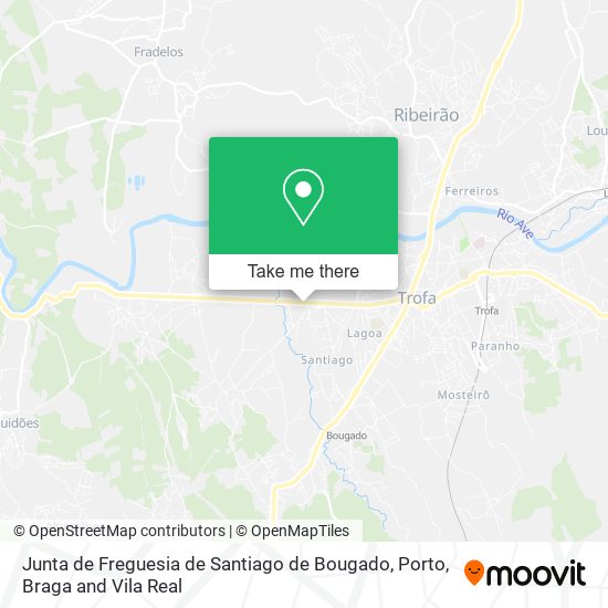 Junta de Freguesia de Santiago de Bougado mapa