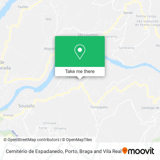 Cemitério de Espadanedo mapa