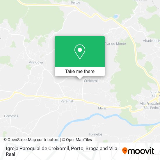 Igreja Paroquial de Creixomil map