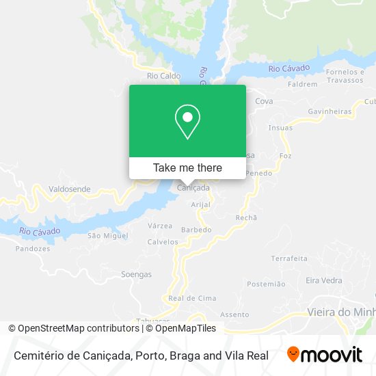 Cemitério de Caniçada map
