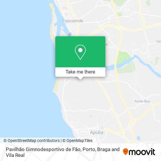 Pavilhão Gimnodesportivo de Fão map