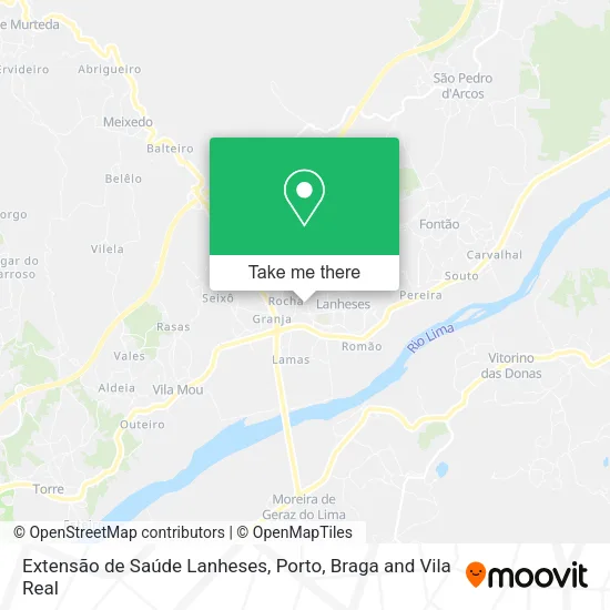 Extensão de Saúde Lanheses map