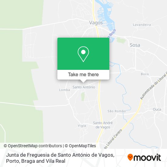 Junta de Freguesia de Santo António de Vagos mapa