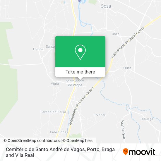 Cemitério de Santo André de Vagos mapa