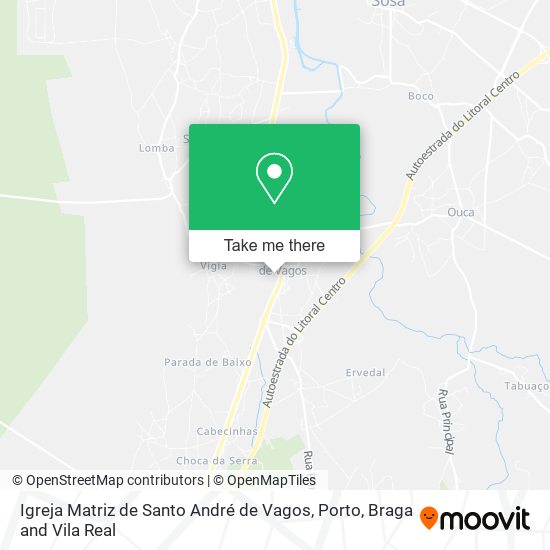 Igreja Matriz de Santo André de Vagos mapa