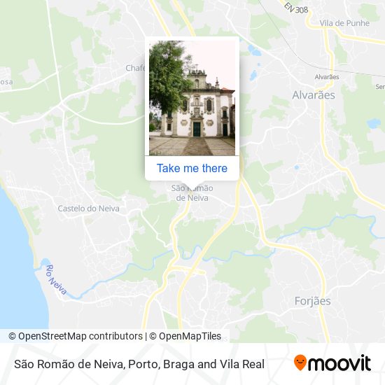 São Romão de Neiva map