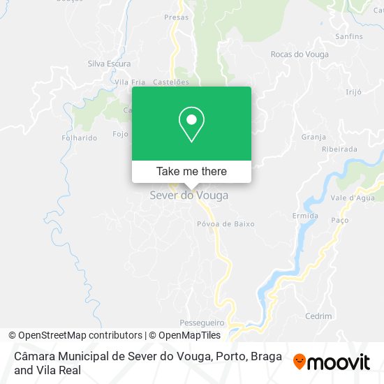 Câmara Municipal de Sever do Vouga map