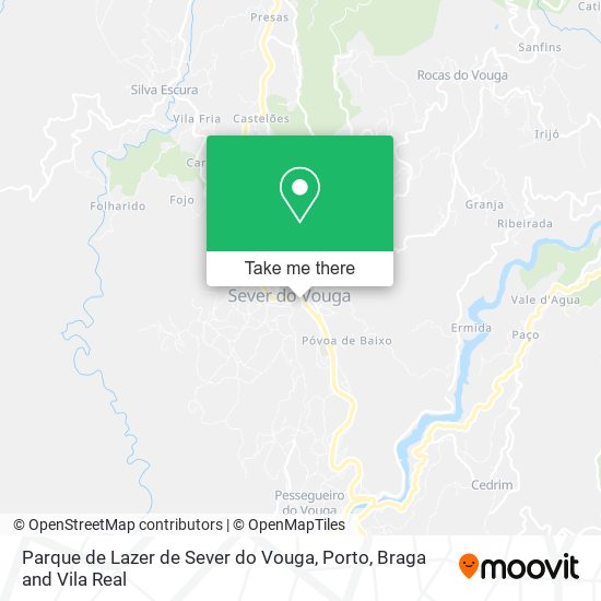Parque de Lazer de Sever do Vouga map