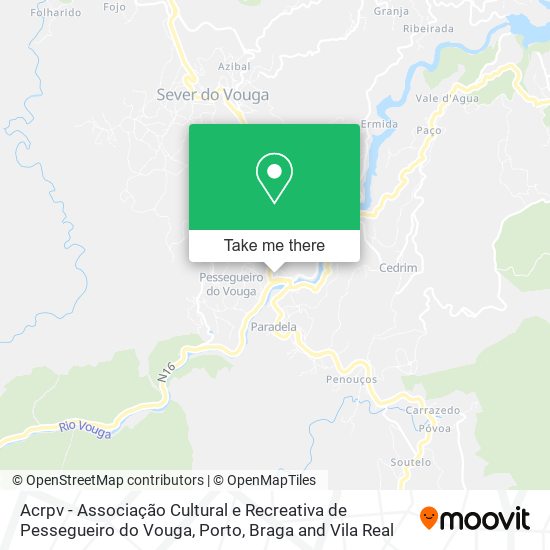 Acrpv - Associação Cultural e Recreativa de Pessegueiro do Vouga map