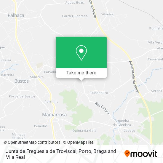 Junta de Freguesia de Troviscal mapa
