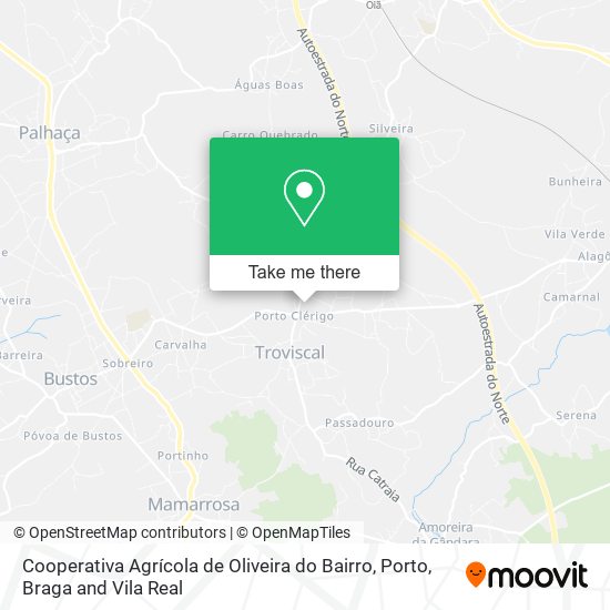 Cooperativa Agrícola de Oliveira do Bairro mapa