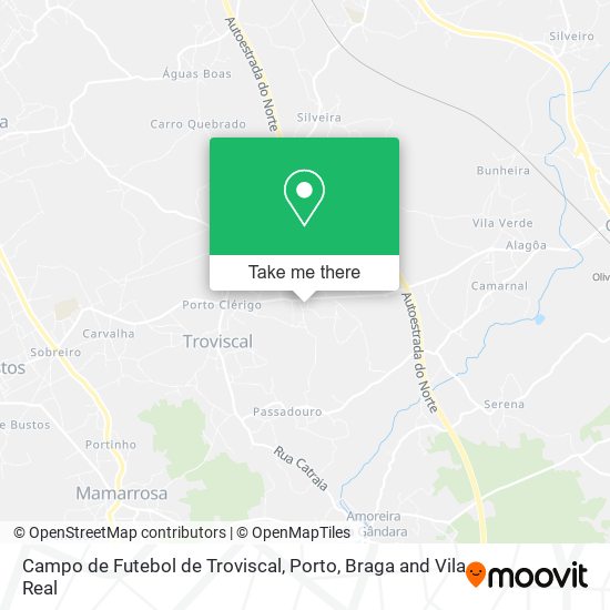 Campo de Futebol de Troviscal mapa