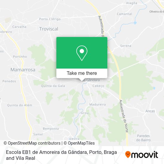 Escola EB1 de Amoreira da Gândara map