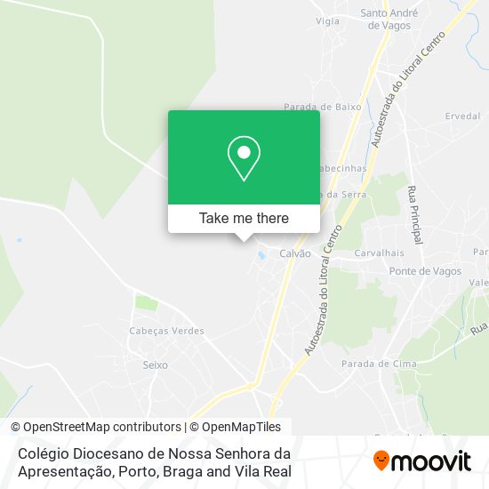 Colégio Diocesano de Nossa Senhora da Apresentação mapa