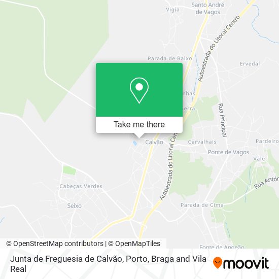 Junta de Freguesia de Calvão map