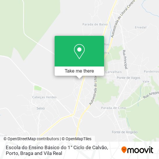 Escola do Ensino Básico do 1° Ciclo de Calvão map