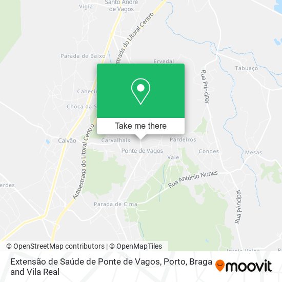 Extensão de Saúde de Ponte de Vagos map