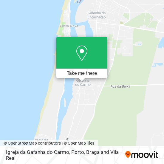 Igreja da Gafanha do Carmo mapa