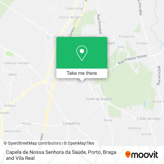 Capela de Nossa Senhora da Saúde mapa