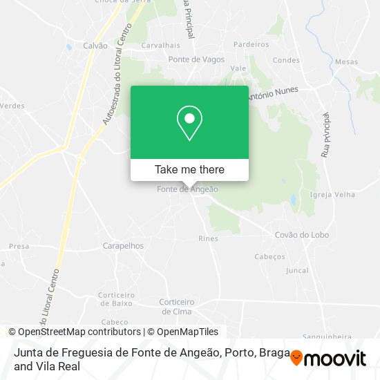 Junta de Freguesia de Fonte de Angeão map