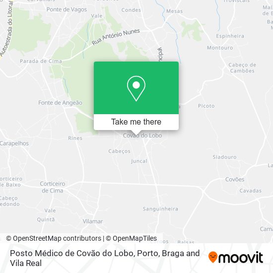Posto Médico de Covão do Lobo mapa
