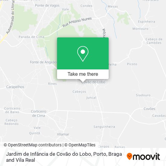 Jardim de Infância de Covão do Lobo mapa