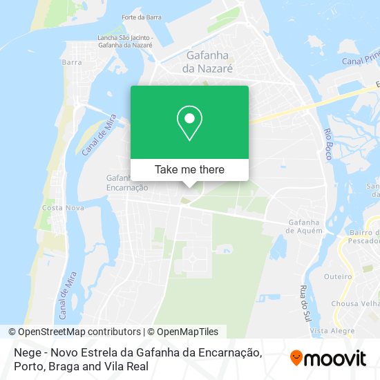 Nege - Novo Estrela da Gafanha da Encarnação mapa