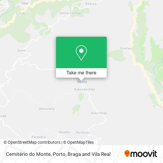 Cemitério do Monte mapa