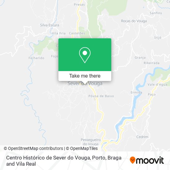 Centro Histórico de Sever do Vouga mapa