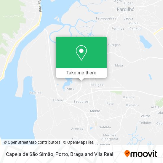 Capela de São Simão mapa