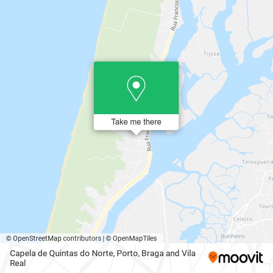 Capela de Quintas do Norte mapa