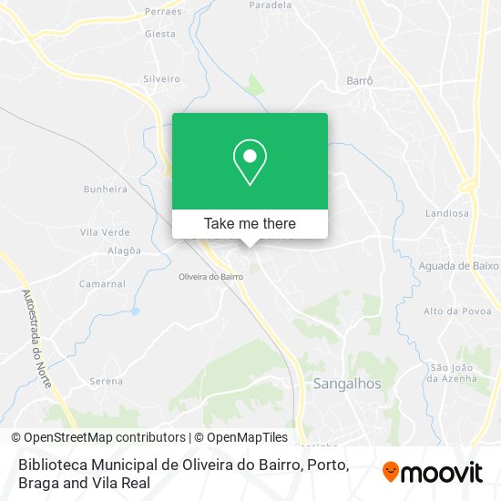 Biblioteca Municipal de Oliveira do Bairro mapa