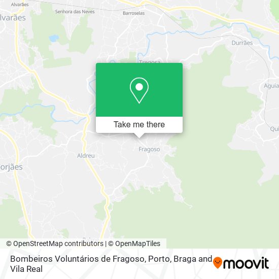Bombeiros Voluntários de Fragoso map
