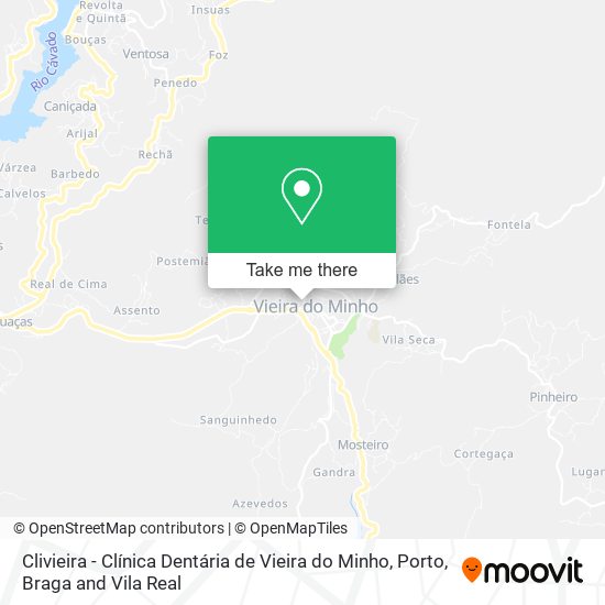 Clivieira - Clínica Dentária de Vieira do Minho map