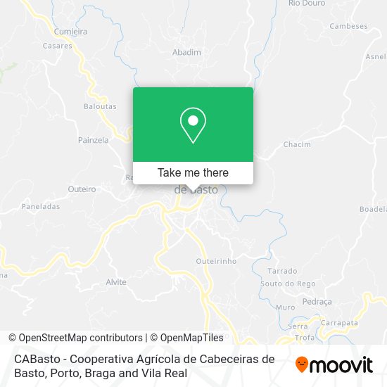 CABasto - Cooperativa Agrícola de Cabeceiras de Basto mapa